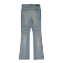 Blue Broken Flare Skinny Jeans