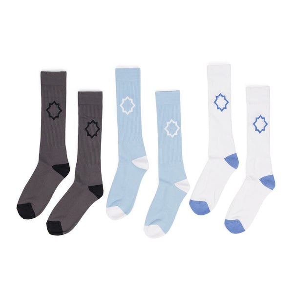 Blue 3 Pack Socks