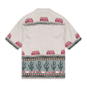 White Media Naranja Open Collar Shirt