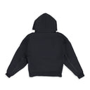 BLACK LONG DRAWSTRING HOODIE