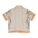 Beige Zig Zag Rolling Paper Button-Down Shirt