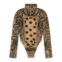 Nude Bandana Mesh Bodysuit