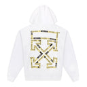 White Tape Arrow Hoodie