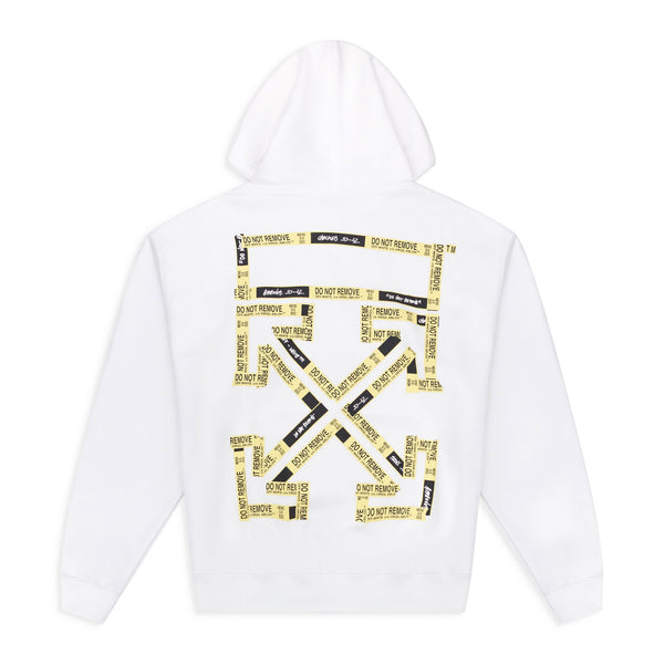 White Tape Arrow Hoodie