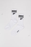 White/Black Varsity Script Sock
