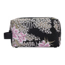 Black Hibiscus Jacquard Beauty Case