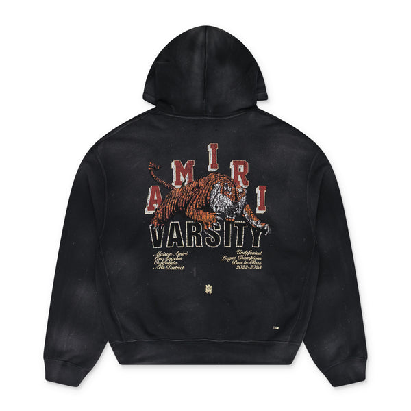 Black Vintage Tiger Varsity Hoodie