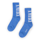 Caroline Blue Solid Core Logo Socks