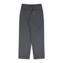 Grey Pleated Striped Trousers