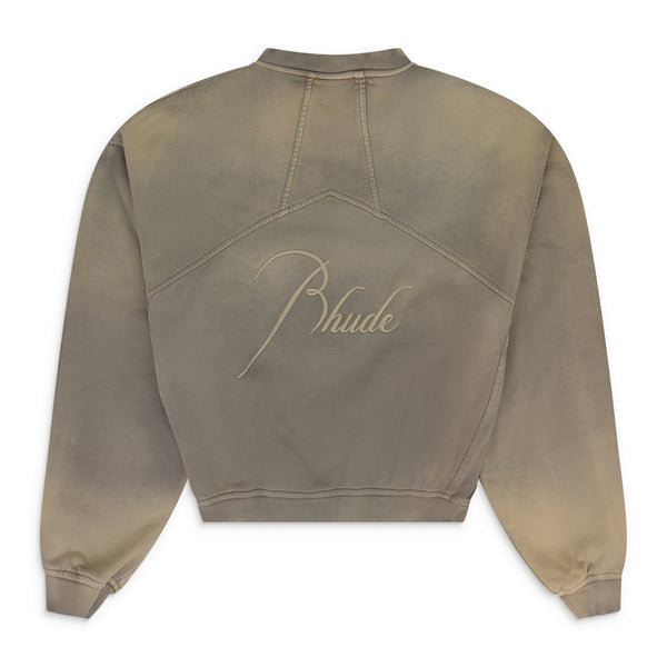 Green Script Logo Sunfaded Crewneck