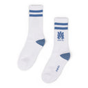White/Ashley Blue MA Stripe Socks