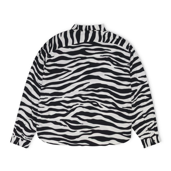 Multi Zebra Print Button Up Shirt