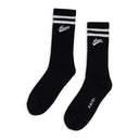 Black/White Varsity Script Sock