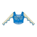 Blue Scalloped No Time Left Top