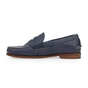 BLUE ELTHAM SMOOTH OILED PULL UP LOAFERS