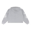 Grey Womens Beluga Grey Crop Hoodie