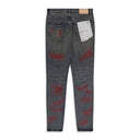 Mid Indigo Indigo Red Weft Blowout Jeans