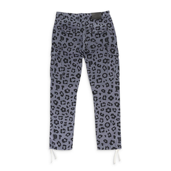 Black Monogram Leopard Print Cargo Pants