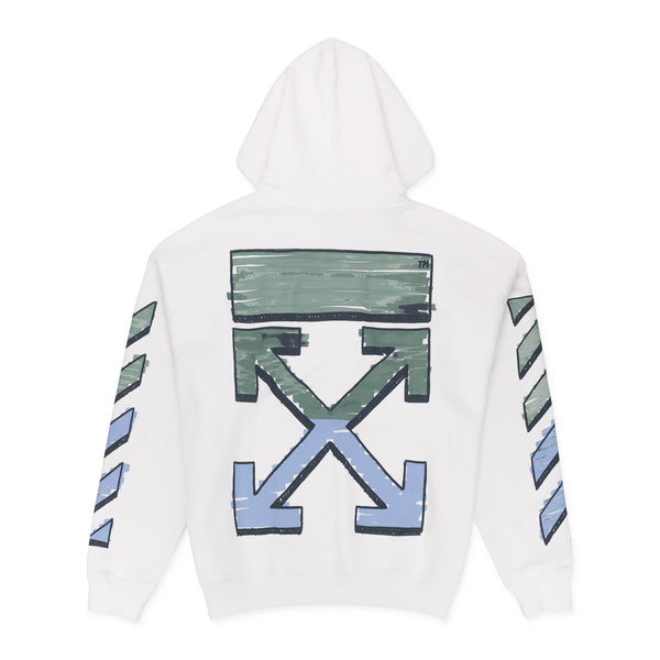 White Marker Arrow Hoodie