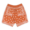 Orange Paisley Shorts