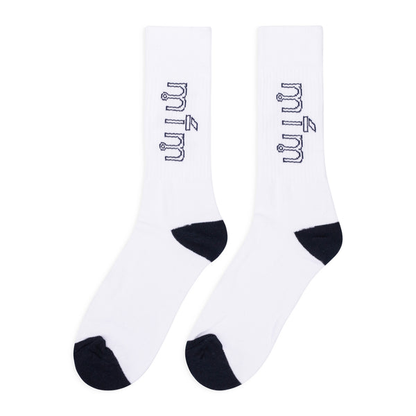 Black/White 3 Pack Calf Socks