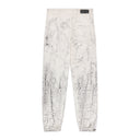 White Cracked Dye Logo Sweatpants