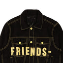 Black/Yellow Friends Denim Jacket
