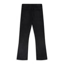 Black Coated Flare Jeans