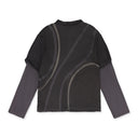 Grey Hamish Long Sleeve Layered Polo Shirt