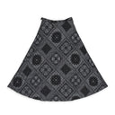 Black Bandana Pleated Skirt