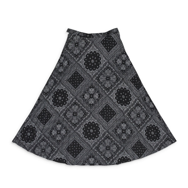 Black Bandana Pleated Skirt