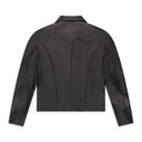 Black Nappa Leather Zip Up Jacket