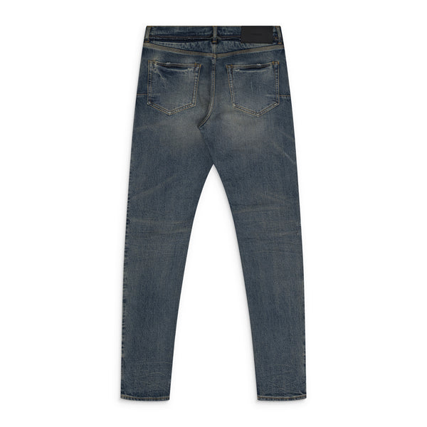 Blue Skinny Shadow Seam Coated Jeans