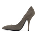 GRAY LUXE KID SUEDE HEELS