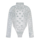 White Bandana Mesh Bodysuit