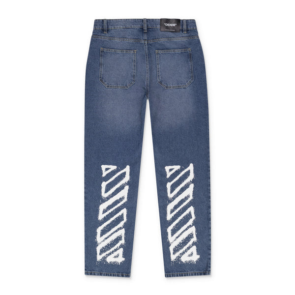 Med Indigo Spray Diag Jeans