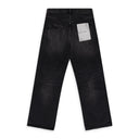 Black Concorde Rip Repair Wide-Leg Jeans