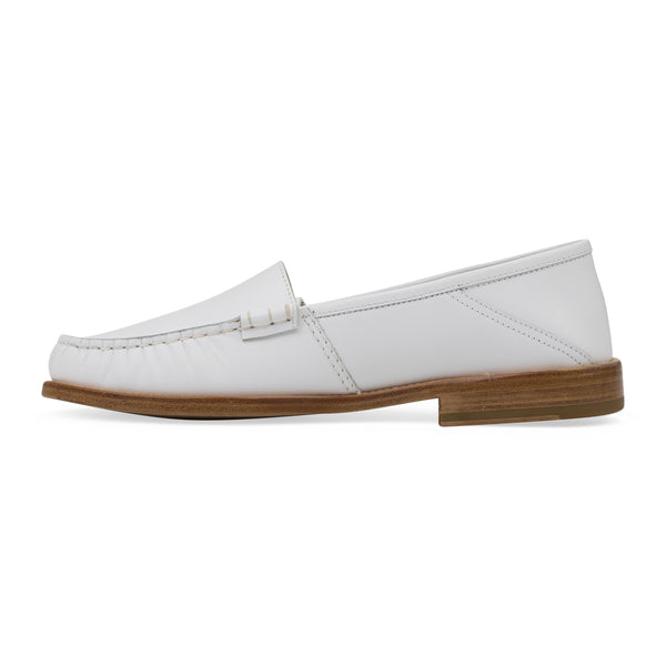 White Slip on Loafer