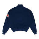 Navy Quarter Zip Knit Sweater
