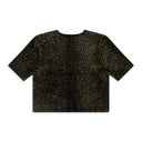 BLACK/GOLD CROP T-SHIRT