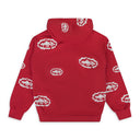 Red Corteiz Tears Zip Hoodie 2