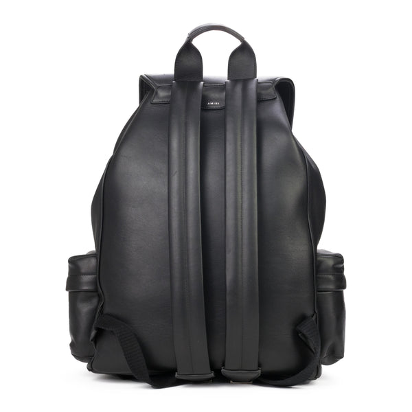 Black Nappa Logo Embroidery Rucksack