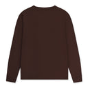 Brown Cotton Peace Long Sleeve T-Shirt