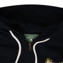 Black DT Jesus Embroidered Zip Hoodie