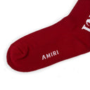 Red Solid Core Logo Sock