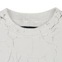 White Cracked Dye Core Logo Crewneck