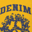Yellow Denim University Zip Hoodie