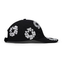Black Cotton Wreath Fitted Cap