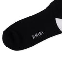 Black/White MA Embroidery Patch Socks