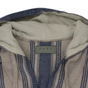 Beige Stripe Linen Mexican Parka